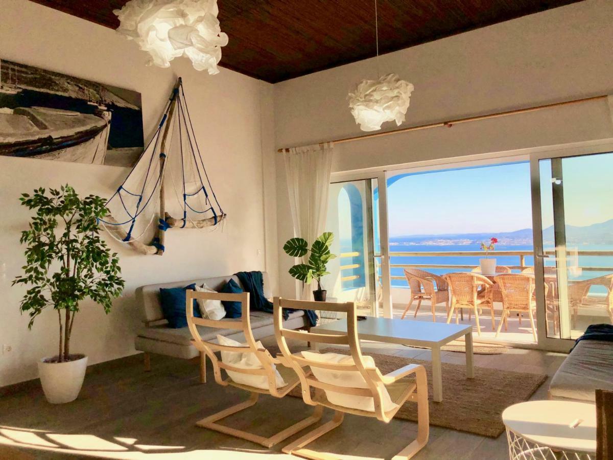 Villa Intaba: Seaside Retreat with Pool on Corfu's Riviera Pyrgi  Exterior photo